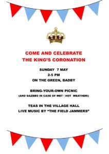 Poster providing details of Coronation Picnic